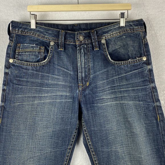 Buffalo David Bitton Jeans Men 35x30* Travis Relaxed Fit Straight Blue - Picture 3 of 16